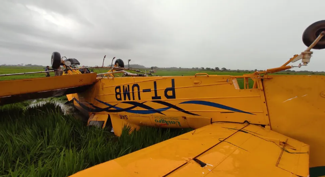 Piloto morre em queda de avião agrícola no Mato Grosso do Sul 
