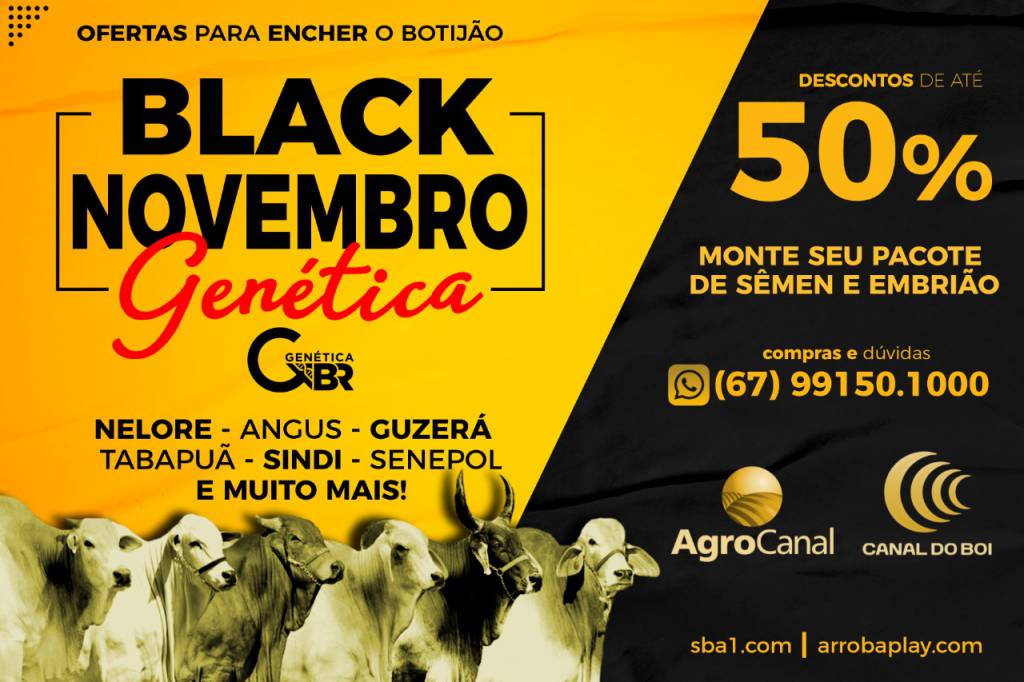 Genética BR oferta sêmen com até 50% de desconto