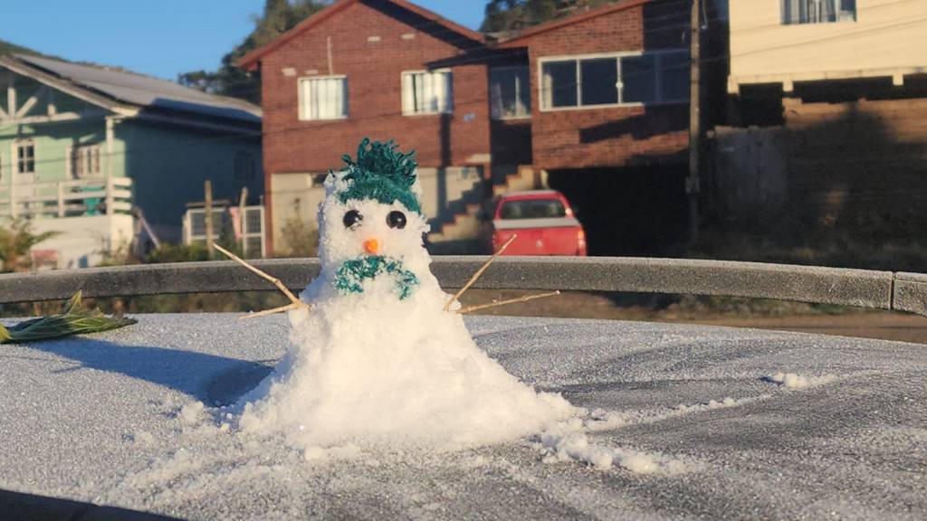 Com frio de -7,9ºC até camiseta congela em Santa Catarina