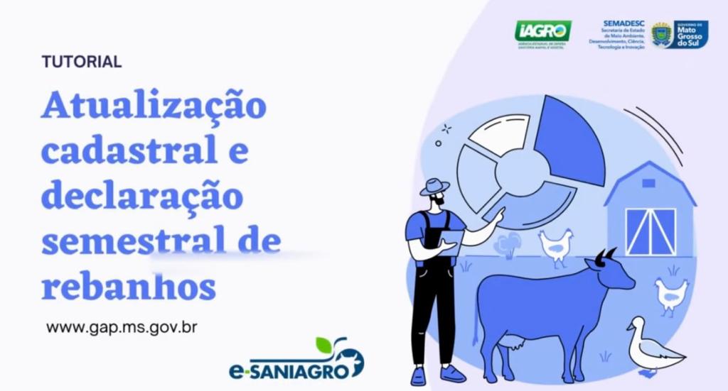 Iagro lança tutorial sobre a atualização e declaração de rebanhos em MS