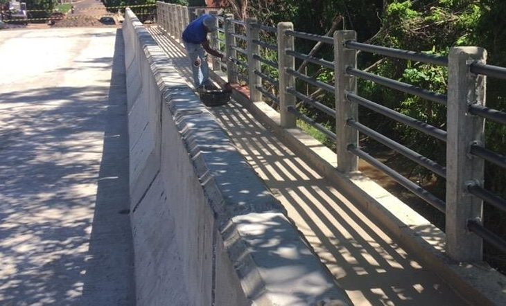 Ponte de concreto em Miranda chega na reta final