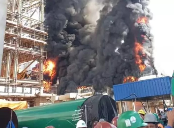 Incêndio atinge fábrica de celulose em construção na cidade Ribas do Rio Pardo