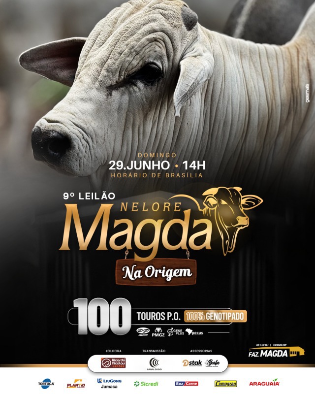 9º Leilão Nelore Magda - Na Origem hoje no Canal do Boi
