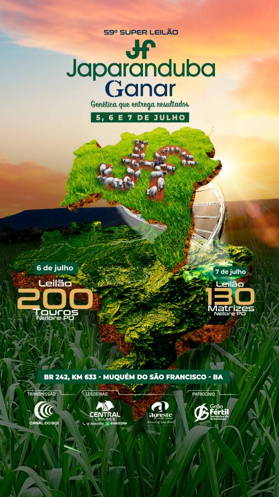 59° Super Leilão Japaranduba Ganar hoje às 10h no Canal do Boi