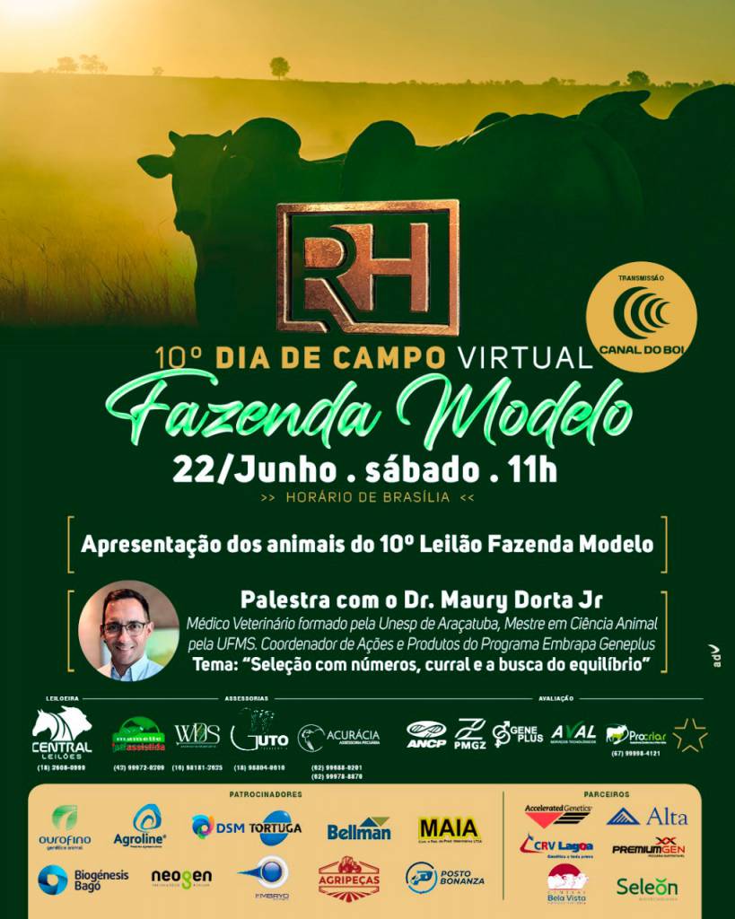 10° Dia de Campo Virtual Fazenda Modelo hoje às 11h no Canal do Boi