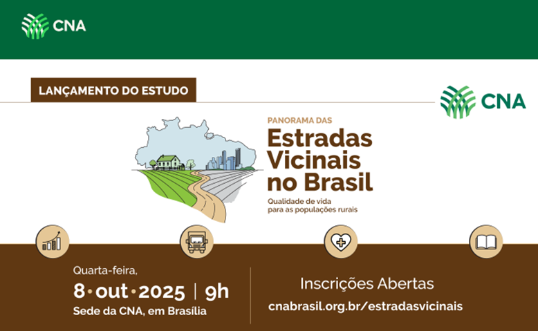 CNA divulga estudo inédito sobre estradas vicinais no Brasil