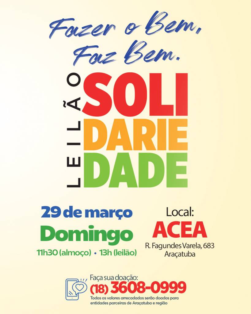 Central Leilões realiza Leilão da Solidariedade neste domingo no Agro Canal