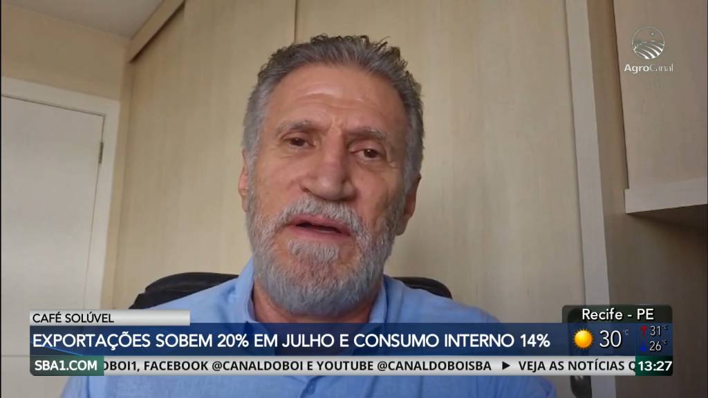 Exportações de café solúvel sobem 20% em julho e consumo interno avança 14%