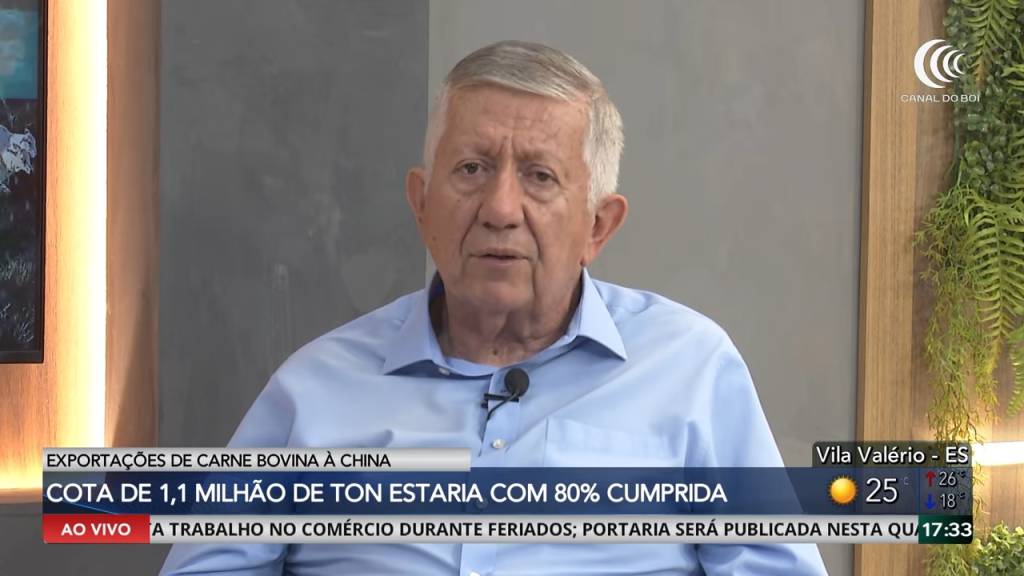 Exportação de carne para a China atinge 80% da cota; sobretaxa de 55% ameaça
