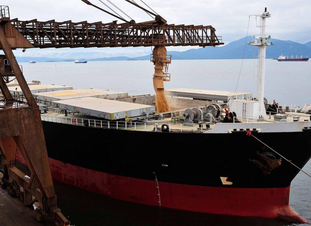 Porto de Paranaguá registra novo recorde mensal; soja foi o principal produto exportado